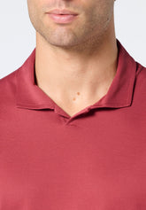 Polo senza bottoni in Filo di Scozia Piquet - Sangria - 1354 sangria | Perofil