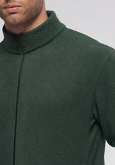 Giubbino Full Zip in Caldo Pile - Verde Melange - 1578 verde melange | Perofil