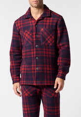 Camicia con Bottoni in Pile con Fantasia Check - Fantasia Quadro Cherry - 2506 quadro cherry | Perofil