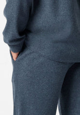 Tuta Girocollo in Punto Milano Jacquard Soft Touch - Denim Melange - 0421 denim melange | Perofil