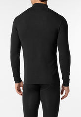 Maglia Manica Lunga Lupetto in Lana Merino e Modal Elasticizzato X-Touch Merino - Nero - 0031 nero | Perofil