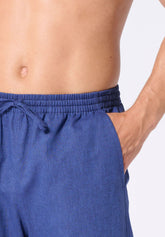 Pantaloni Lunghi in Lino e Cotone - Blu - 0023 blu | Perofil
