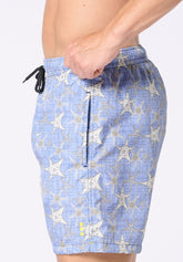 Printed Technical Fabric Swim Boxer - Star Print - S912 stampa stelle | Perofil