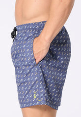 Boxer Mare in Tessuto Tecnico Stampato - Fantasia Vespe - S913 stampa vespe | Perofil