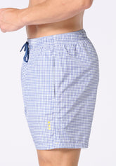 Technical Fabric Swim Boxer - Denim Vichy Print - S917 stampa vichy denim | Perofil