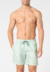 Technical Fabric Swim Boxer - Aqua Green Vichy Print - S918 stampa vichy acquamarina | Perofil