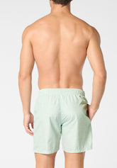 Technical Fabric Swim Boxer - Aqua Green Vichy Print - S918 stampa vichy acquamarina | Perofil