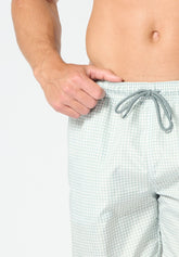 Technical Fabric Swim Boxer - Aqua Green Vichy Print - S918 stampa vichy acquamarina | Perofil