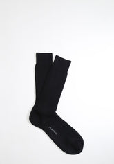 Calza Corta in Filo di Scozia a coste - Nero - C004 nero | Perofil