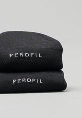 Elasticized Double Mercerized Cotton Ghost Socks - Black - C004 nero | Perofil