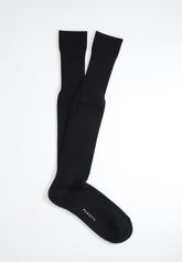 Cotton e Cashmere Long Socks - Black - C004 nero | Perofil