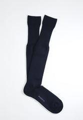 Calza Lunga in Cotone e Cashmere - Blu - C008 blu | Perofil