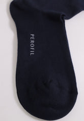 Calza Lunga in Cotone e Cashmere - Blu - C008 blu | Perofil