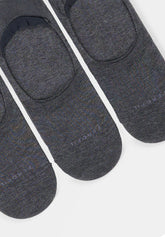 Mercerized Stretch Cotton Socks Tripack - Dark Grey Mélange - C336 grigio mel scuro | Perofil