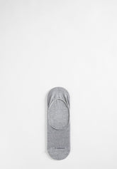 Mercerised Cotton Invisible Socks - Grey Mélange - C029 grigio melange | Perofil