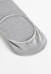 Mercerised Cotton Invisible Socks - Grey Mélange - C029 grigio melange | Perofil