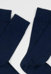 Calze Corte a Coste in Cotone Elasticizzato Rib Cotton Colors Bipack - Blu - C008 blu | Perofil