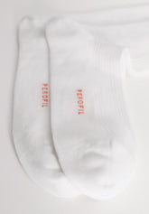 Rib Stretch Cotton Colors Short Socks Bipack - White - C011 bianco | Perofil