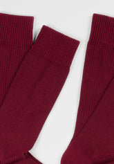 Calze Corte a Coste in Cotone Elasticizzato Rib Cotton Colors Bipack - Sangria - C224 sangria | Perofil