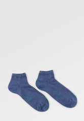 Rib Stretch Cotton Colors Sneakers Socks Bipack - Denim Mélange - C176 denim melange | Perofil