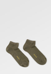 Rib Stretch Cotton Colors Sneakers Socks Bipack - Botanical Green - C225 vegetale | Perofil