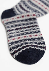 Nordic Pattern Winter Cotton Crew Socks - Multicolour Print - C055 fantasia multicolor | Perofil