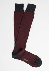 Oxford Cotton and Cashmere Long Socks - Anthracite - C003 antracite | Perofil