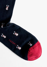 Calza Lunga in Cotone con Fantasia Natalizia - Fantasia Renne - C149 fantasia renne | Perofil