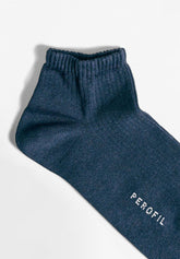 Calza Sneakers a Coste in Cotone Elasticizzato Bi-Pack - Blu - C008 blu | Perofil