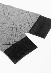 Calza Lunga in Light Cashmere con Fantasia Jacquard - Nero - C004 nero | Perofil