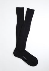 Calza Lunga in Caldo Cotone a coste Soft Plus - Nero - C004 nero | Perofil