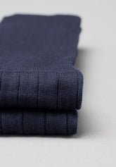Calza Lunga in Caldo Cotone a coste Soft Plus - Blu - C008 blu | Perofil