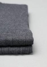 Soft Plus Ribbed Warm Cotton Long Socks - Dark Grey Mélange - C336 grigio mel scuro | Perofil