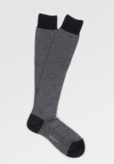 Calza Lunga in Cotone Elasticizzato Oxford - Antracite e Grigio - C193 atracite/grigio | Perofil