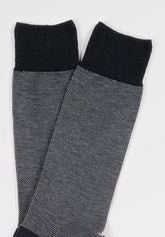 Oxford Stretch Cotton Short Socks - Anthracite and Grey - C193 atracite/grigio | Perofil