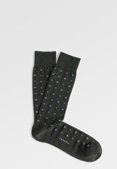Short Socks in Mercerized Cotton Tie Pattern - Botanical Print - C151 fantasia vegetale | Perofil
