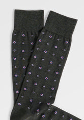 Short Socks in Mercerized Cotton Tie Pattern - Botanical Print - C151 fantasia vegetale | Perofil