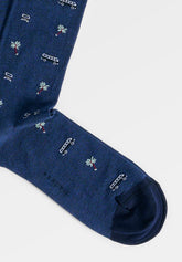 Calza Lunga in Filo di Scozia Elasticizzato Van - Fantasia Denim Melange - C137 fantasia denim melange | Perofil