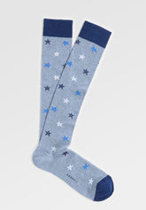 Calza Lunga in Filo di Scozia Elasticizzato Stelle Marine - Fantasia Grigio Melange - C063 fantasia grigio melange | Perofil