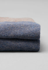Oxford Pattern Cotton and Cashmere Long Socks - Safari Mèlange e Blue - C210 safari mel./blu | Perofil