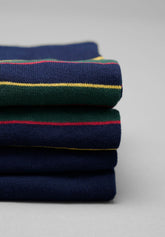 Winter Cotton Striped Long Socks Bi-Pack - Blue Stripe Print - C675 riga blu | Perofil