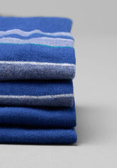 Calza Lunga in Cotone Invernale Righe Bi-pack - Riga Denim - C230 riga denim | Perofil