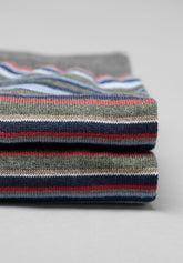 Calza Lunga in Cotone e Cashmere Millerighe - Riga Verde - C342 riga verde | Perofil