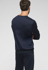 Long Pyjamas Double Mercerized Cottone with cuffs Venezia - Blue - 0023 blu | Perofil