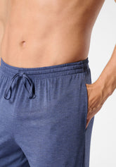 Long Pyjamas in Stretch Modal X-Touch - Blue Mélange - 4030 blu melange | Perofil