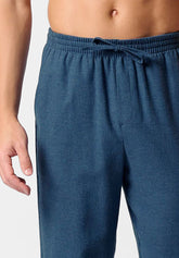 Long Trousers in Warm Flannel - Denim - 2080 denim | Perofil