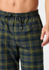 Pantaloni Lunghi in Flanella Calda - Fantasia Quadro Verde - 6011 quadro verde | Perofil