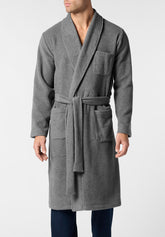 Vestaglia Lunga in Pile - Grigio Melange - 0041 grigio melange | Perofil