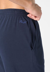 Long Cotton Trousers - Blue - 0023 blu | Perofil