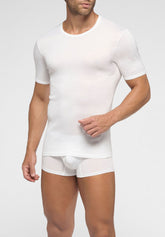 Maglietta Girocollo in Filo di Scozia Costina - Bianco - 0020 bianco | Perofil